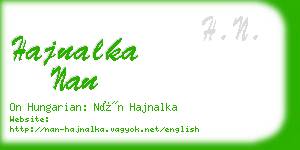 hajnalka nan business card